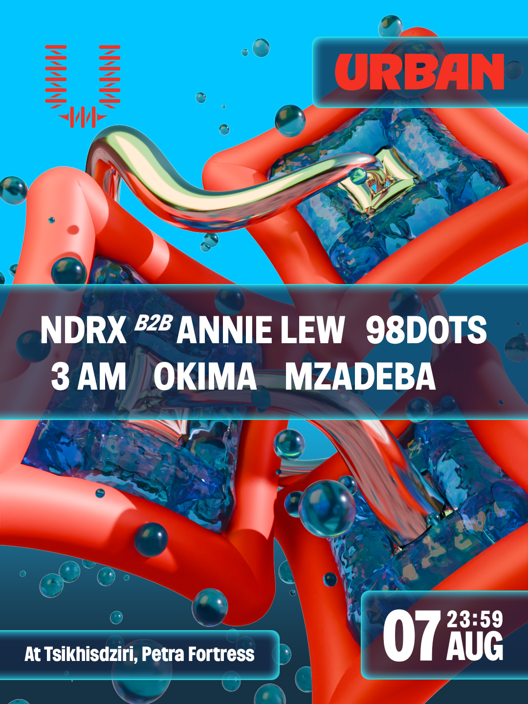 NDRX B2B ANNIE LEW, 98DOTS, 3AM, OKIMA, MZADEBA - NDRX B2B ANNIE LEW, 98DOTS, 3AM, OKIMA, MZADEBA - URBAN Event in Batumi